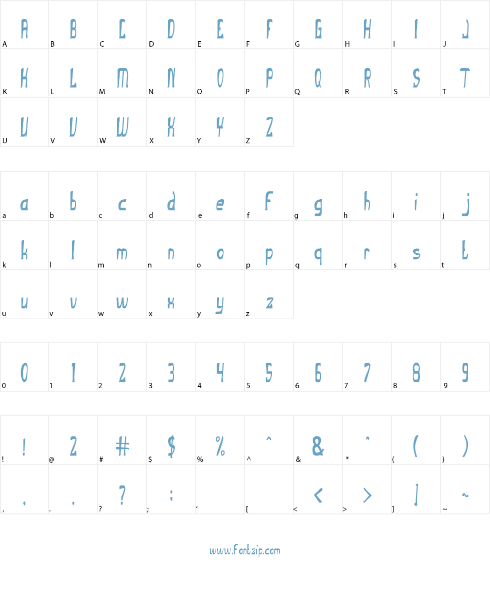 The Ugly font Font Character